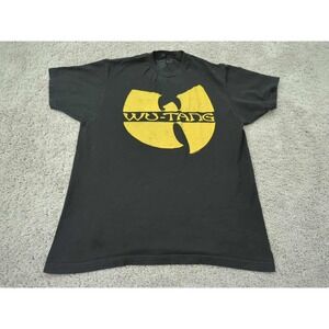 Wu-Tang Clan‎ T-Shirt Mens Large Black Yellow Graphic Logo